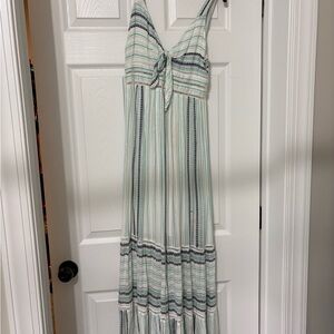 Allison New York Maxi Dress in Navy and White